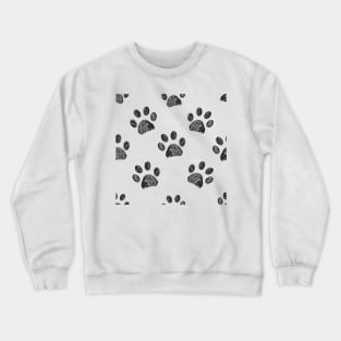 Seamless black paw Crewneck Sweatshirt